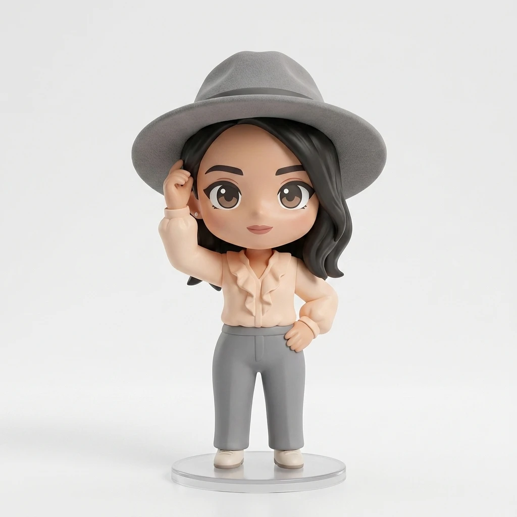 Chibi-style figurine prototype image generated from the source photo